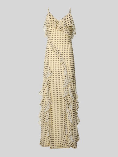 Jake*s Cocktail - długa sukienka z obszyciem falbanami