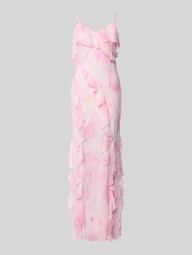 Jake*s Cocktail - długa sukienka z obszyciem falbanami