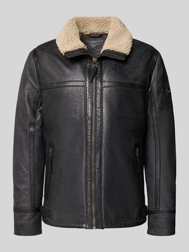 MAURITIUS - Lederjacke aus Schafsnappa mit Reißverschlusstaschen