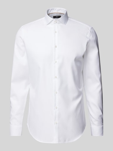 Jake*s - Slim Fit Business-Hemd mit Haifischkragen