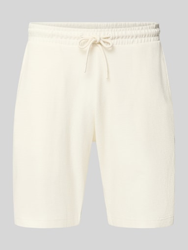 Christian Berg Men - Sweatshorts aus Baumwolle mit Strukturmuster