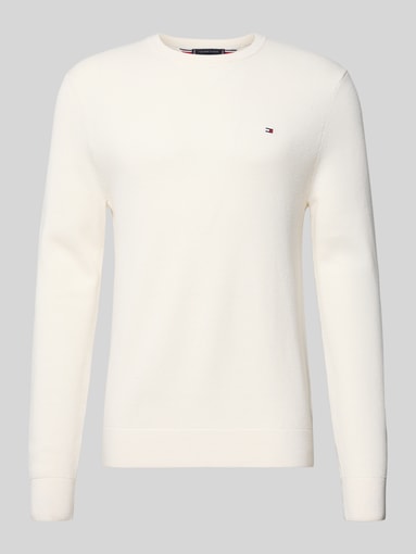 Tommy Hilfiger - Regular Fit Strickpullover aus reiner Baumwolle
