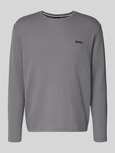 BOSS - Regular fit shirt met lange mouwen van katoenmix