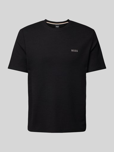 BOSS - T-Shirt mit Label-Stitching