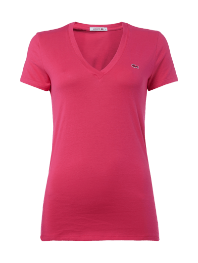 Lacoste Shirt mit Logo-Aufnäher  Pink 1