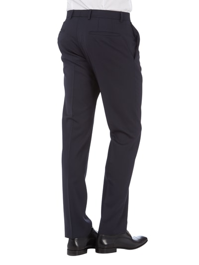 Strellson Slim fit zakelijke broek met stretch Marineblauw - 5