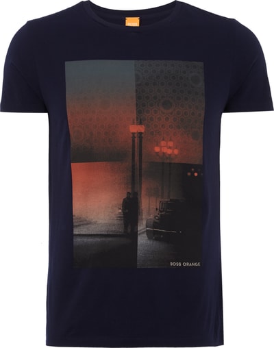 BOSS Casualwear T-Shirt mit Fotoprint Marineblau 4