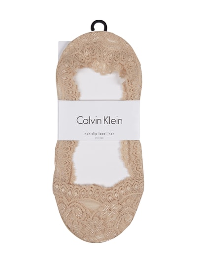 CK Calvin Klein Sneakersocken aus Spitze Sand 2