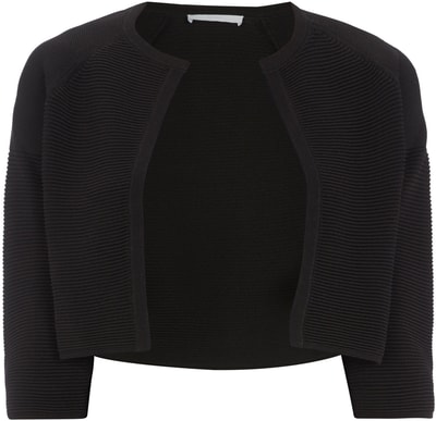 BOSS Bolero mit feiner Streifenstruktur Black 6