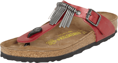 Birkenstock Sandalen mit Metall-Applikation Kirschrot 6
