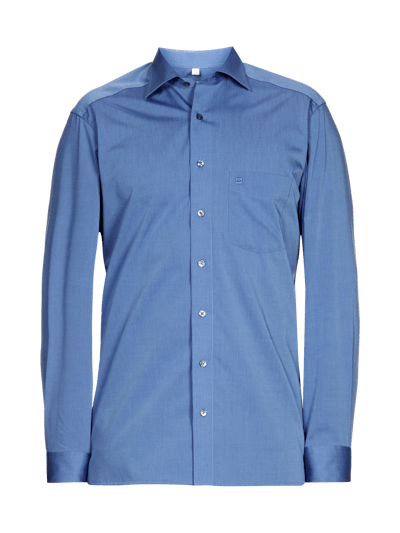 OLYMP Regular fit zakelijk overhemd van batist Marineblauw - 1