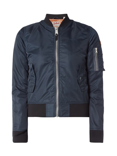 Schott Bomberjacke blau orders Casual-Look