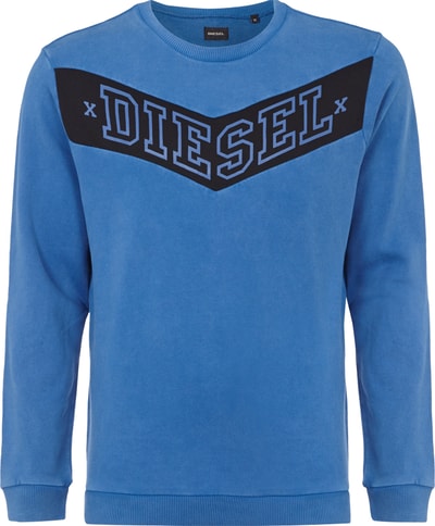 Diesel Sweatshirt mit Kontrasteinsatz und Logoprint Offwhite 5