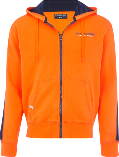 Polo Sport Sweatjacke mit Kontraststreifen Neon Orange 5