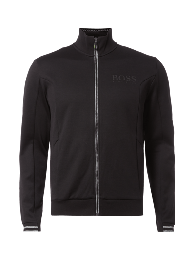 BOSS Green Modern Fit Sweatjacke mit Stehkragen Black 1