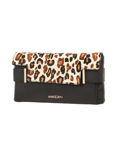 Marc Cain Crossbody Bag mit Fell in Leo-Optik Black 2