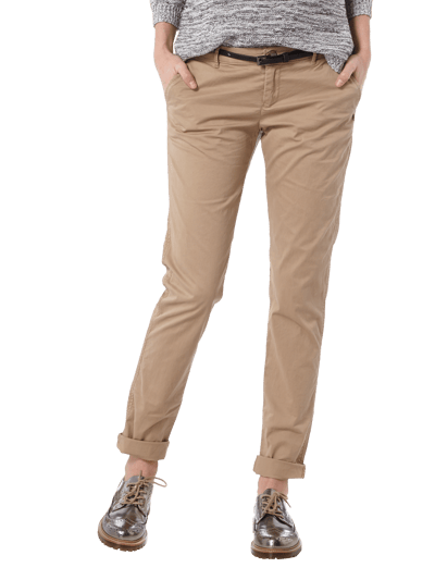 Scotch & Soda Hose mit Gürtel in Lederoptik Sand 3