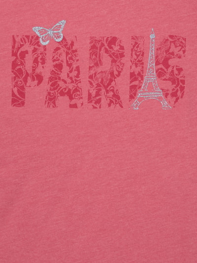 Review for Teens T-Shirt mit Paris-Print und Glitter-Effekt Pink Melange 2