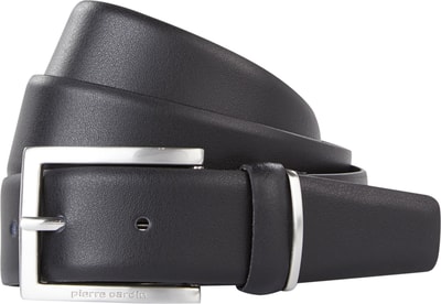 Pierre Cardin Ledergürtel aus Glattleder mit doppelter Gürtelschlaufe Black 3