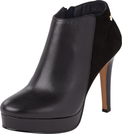 Tommy Hilfiger Leder Ankle Boots mit Plateau Black 4