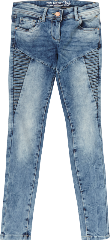 Tom Tailor Comfy Fit Bleached Jeans mit Steppungen Jeansblau 4