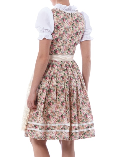 Krüger Dirndl Dirndl mit Karree Ausschnitt und Rüschenbesatz Rose 4