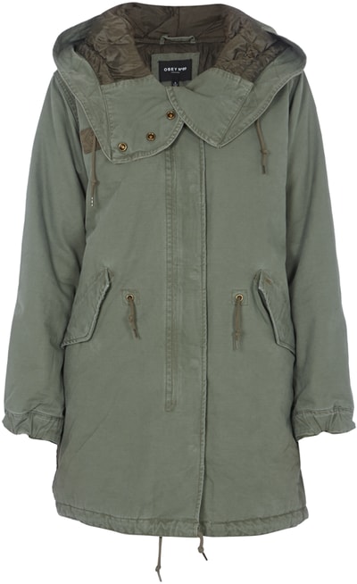 Obey Parka mit Kapuze Khaki 7