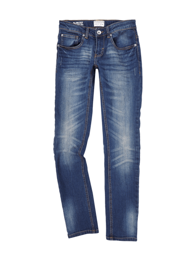 Review for Teens Slim Fit Jeans im Used Look Jeansblau 1