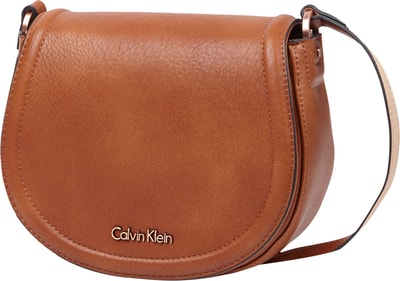 CK Calvin Klein Saddle Bag mit Überschlag und Schulterriemen Cognac 6