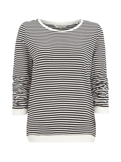 Tom Tailor Denim Pullover mit Streifenmuster und Raffungen Ecru 5