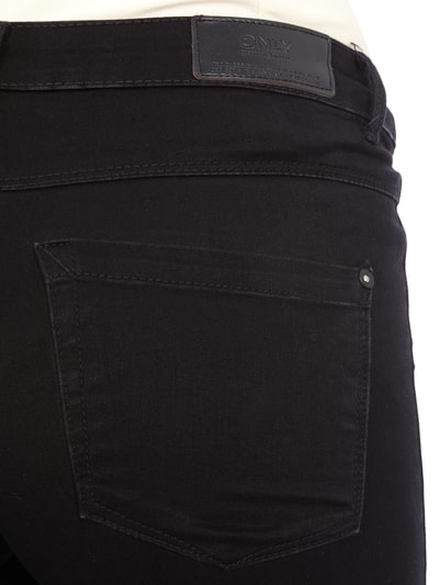 Only Skinny Fit Jeans im Biker-Look Black 2