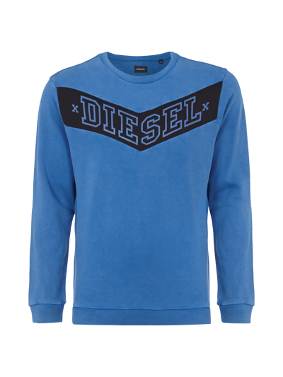 Diesel Sweatshirt mit Kontrasteinsatz und Logoprint Offwhite 1