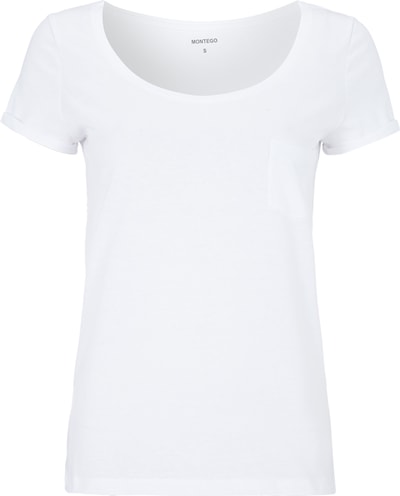 Montego Shirt mit großem Rundhalsausschnitt Weiss 5