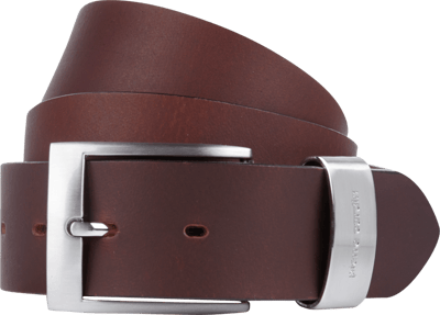 Pierre Cardin Leren riem met matte sluiting Middenbruin - 4