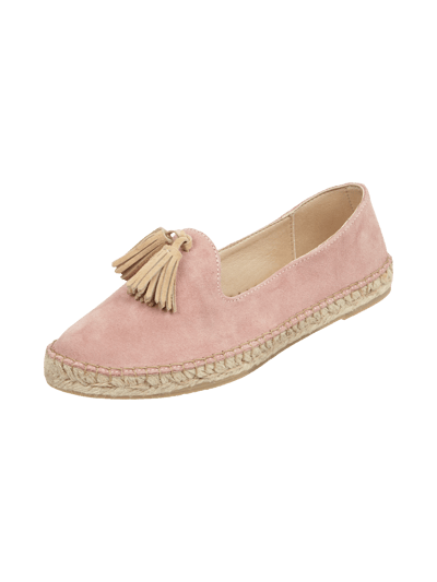 Espadrij Loafer aus echtem Veloursleder Rose 1