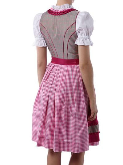 Krüger Dirndl Dirndl mit Rüschenbesatz und Herzmuster Pink 4