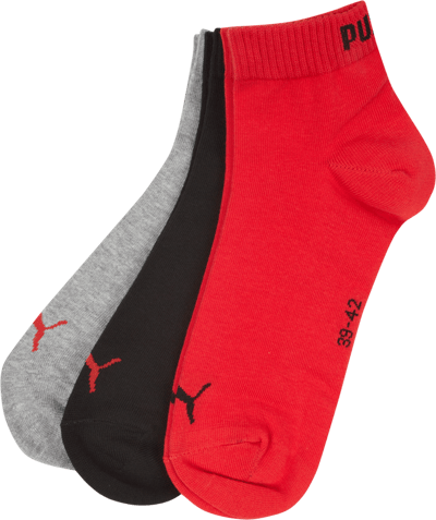 Puma Socken mit Label-Details im 3er-Pack Rot 3