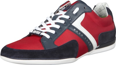 BOSS Sneakers mit Lederbesatz Rot 6