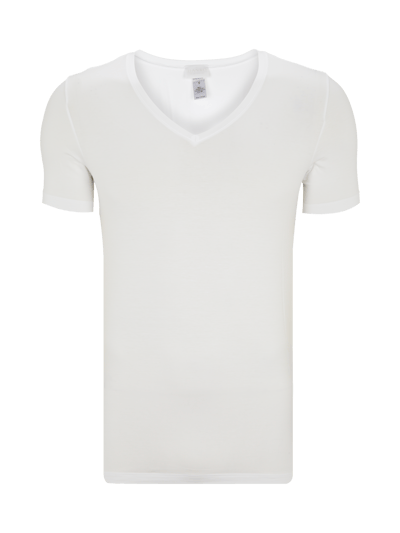 Hanro T-shirt met V-hals Wit - 1