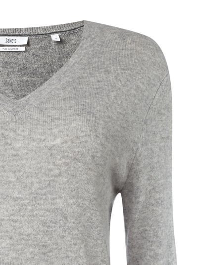 Jake*s Casual Pullover aus reinem Kaschmir Silber Melange 2