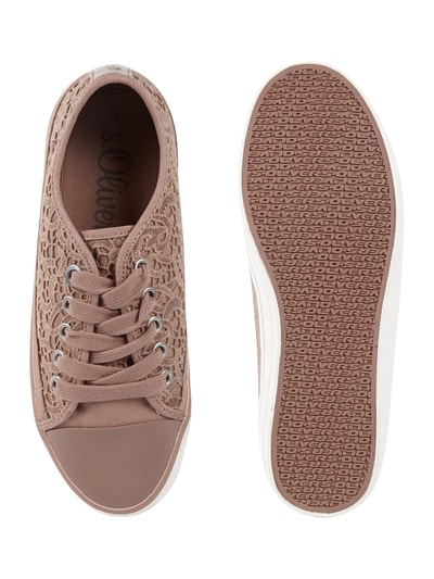 s.Oliver RED LABEL Sneaker mit Häkelspitze Rosé 5