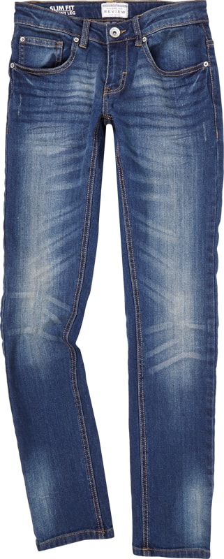 Review for Teens Slim Fit Jeans im Used Look Jeansblau 3