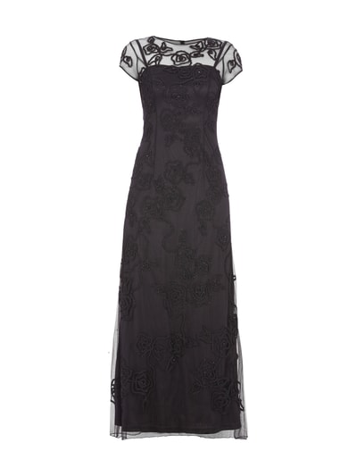 Niente Abendkleid mit Muster aus Zierborten Black 2