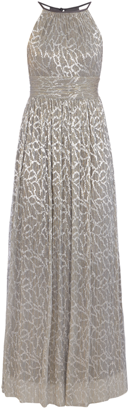Jake*s Cocktail Abendkleid mit metallisch schimmerndem Muster Silber 11