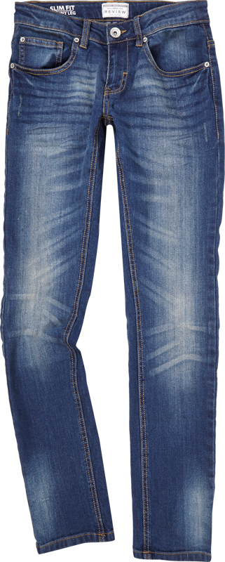 Review for Teens Slim Fit Jeans im Used Look Jeansblau 4