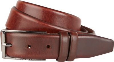 BOSS Carmello leren riem met doornsluiting Cognac - 4