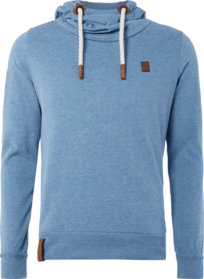 Naketano Hoodie mit Logo-Applikationen Hellblau Melange 5