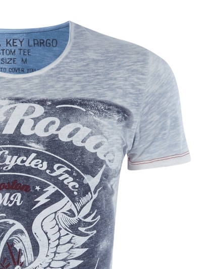 Key Largo T-Shirt mit Vintage-Print Bleu 2