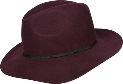 Review Fedora mit Kontrastband Bordeaux 4