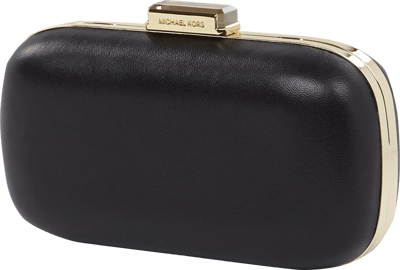 MICHAEL Michael Kors Leder Boxclutch mit Schmuckstein Black 6